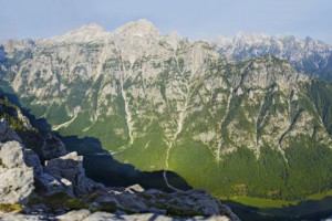 Gigapixel panorama - Triglav in dolina Krma iz Debele peči